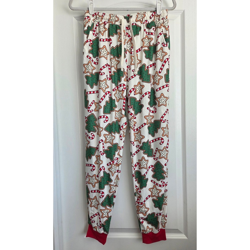 PatPat Holiday Christmas Tree Candy Cane Cookie Pajama Lounge Jogger Pants Sz‎ M